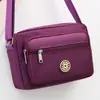 Bolsa de Lona de Grande Capacidade Leve Impermeável Bolsa para Mãe de Meia-Idade e Idosa Bolsa de Ombro Transversal de Tecido Oxford de Nylon Estampada Bolsa Feminina