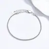 Pulsera de Cadena Hueso de Serpiente de Plata 925 para Mujer, Joyería de Moda Simple Europea y Americana, Diseño de Nicho, Accesorios de Mano para Commuters de Instagram, Accesorios de Navidad