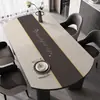 Mantel Individual Ovalado para Mesa de Comedor, Impermeable, Resistente al Aceite, No Lavable, Lujo Ligero, Sensación de Alta Gama, Protector Plegable para Cubierta de Mesa Redonda