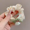 Goma para el pelo con lazo grande y diseño de flor, Nuevo estilo 2026, Suave con el cabello, Estilo casual, Diadema floral para mujer