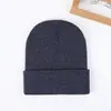 Sombrero de Punto de Color Puro para Exteriores con Protección para las Orejas, Cálido Sombrero Pullover para Hombre, Venta al por Mayor de Acrílico, Tablero de Luz, Sombrero de Lana para Mujer, Stock Listo