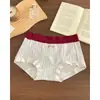 Fofa Colecionadora~Calcinha de Algodão Sem Costura Estilo Japonês com Entrepernas Estendido Shorts de Quatro Cantos que Moldam o Quadril Feminino