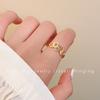 Chan Bao con anillo de cinco anillos anillo metálico simple joyería de mano Joker venta al por mayor