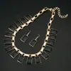 Juego de joyería estilo coreano al por mayor colgante de cristal cadena para suéter larga estilo nacional collar de cristal pendientes al por mayor N194