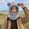 Gorro Balaclava de Invierno Desmontable a Prueba de Viento para Mujer, Gorro Cálido de Protección Facial para Ciclismo al Aire Libre con Protección para las Orejas de Felpa