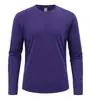 Camiseta deportiva de secado rápido personalizada para comercio exterior transfronterizo, top firme y de secado rápido con cuello redondo para ciclismo, running y fitness, manga larga de secado rápido