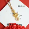 Collar de Oro Arena Vietnamita, Tendencia Nacional, Cadena de Cuerda Pixiu Inteligente con Incrustaciones de Diamantes a la Moda, Joyería Versátil para Mujer Fabricante