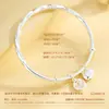 Pulseira de Prata Pura 'Little Fatty' Feminina Prata Pura 999 Marca Fu Pulseira de Prata Mobius Dia dos Namorados Chinês Presente de Aniversário para Namorada