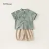 Ropa infantil Youbao, envío gratis, nuevos conjuntos de estilo chino para niños, atuendos de cumpleaños de un año, conjuntos de verano de dos piezas de estilo nacional para niños