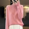 Al por mayor Otoño e Invierno Nuevo de Primera Línea Ropa Lista para Usar para Mujer Cuello Alto Medio Corte Holgado Recortado Suave Agradable a la Piel Top Interior de Punto Base