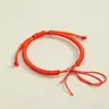 DIY Semi-acabado Corda de Mão Trançada à Mão Nó de Diamante Pulseira de Corda Vermelha Pode Ser Usada com Contas Rígida Ouro Pan'an Knot Corda de Mão Atacado