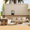 Sofá de Exterior Combinación de Patio Villa Jardín Ocio Exterior Terraza de Hotel Cuerda Creativa Tejida Impermeable Protector Solar Muebles