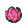 Flor de loto artificial, hoja de loto, estanque, paisaje decorativo, flor artificial, loto acuático, pecera, accesorios de plástico flotantes en el agua.