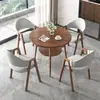 Juego de mesa y sillas de recepción y negociación de estilo minimalista nórdico para tiendas de té de leche y cafeterías, apartamentos y bed & breakfasts, mesa de comedor, mesa redonda pequeña para balcón