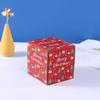 Loja de Roupas Sacola de Presente Portátil Dobrável Quadrada Estampagem Dourada UV Sacola de Papel para Embalagem de Compras Sacola de Presente com Logotipo Personalizado Ano Novo