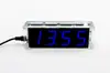 Kit para Hacer Reloj Digital 51 Microcontrolador Capacitación Práctica Piezas Desmontadas Reloj Electrónico DIY Caja Transparente CAI082