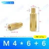 Separador Hexagonal de Cobre de Paso Único M4~M8 Macho-Hembra Separador de Latón Columna Espaciadora para Placa Pcb Soporte de Conexión Rosca Interna y Externa Separador de Cobre