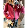 Cardigan Tricot Casual Slimming Mochie Estilo Coreano Cor Blocada Versátil Gola Lapela Zíper Duplo MQ1902
