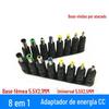Adaptador Dc5.5*2.1Mm Conjunto de 8 Bits Adaptador Multifuncional para Notebook Adaptador de Alimentação Universal para Carro