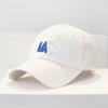 Gorra de Béisbol con Letra Simple de Nuevo Estilo para Mujer, Marca de Moda ins, Estilo Coreano, Primavera y Verano, Versátil, Visera Curva, Gorra para Hombre con Protección Solar