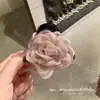 Pinza para el Cabello de Malla Rosa Estilo Coreano con Flor para Mujer, Accesorio para el Cabello Estilo Princesa para la Parte Trasera de la Cabeza, Elegante y Sofisticado Accesorio para el Cabello de Flor de Rosa