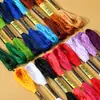Hilo Floral Mixto de 8 Colores Hilo para Punto de Cruz Hilo de Algodón Hilo de Seda Materiales DIY Hechos a Mano Hilo para Envolver Pasadores Hilo de Bordado