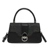 Bolso de Mano Cuadrado Pequeño de Moda 2025 Nuevo Bolso de Hombro con Cierre Bolso para Mujer de Pu Texturizado Elegante Versátil Bolso Cruzado para el Trabajo