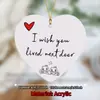 Colgante Plano de Corazón de Acrílico para Nuevo Producto Transfronterizo Decoración de Espejo Retrovisor de Coche Colgante para Fiesta Fiesta Hogar