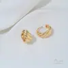 Pendientes de Corazón Color Melocotón Rellenos de Oro de 14K, Pendientes de Corazón de Color Ecológicos, Ganchos Franceses para Orejas, Pendientes de Moda Hechos a Mano para Bricolaje de Celebridades de Internet