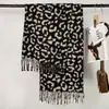 Cachecol Retro Estampa de Leopardo Mais Vendido da Amazon para Mulheres 2026 Novo Outono e Inverno Cachecol Versátil de Imitação de Caxemira com Franjas