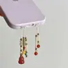 Nueva Cadena para Teléfono con Borla de Calabaza Estilo Chino y Cuentas, Colgante de Bolso de Teléfono Exquisito de Lujo Ligero de Nicho DIY para Mejores Amigos