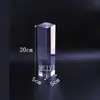 Colunas Quadradas de Cristal Transparente Acrílico Placa de Vidro para Joias Acessórios Decorativos Base de Produto Adereços para Fotografia