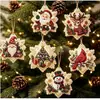 6 Piezas Adornos de Madera Navideños DIY 6 DIY