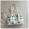 Bolsa Tote Nova de Bolinhas Primavera 2026 Bolsa de Ombro Feminina Grande Capacidade Bolsa de Mão Simples Casual Bolsa para o Dia a Dia