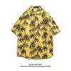 Camisa Floral de Verano de Manga Corta para Hombre Camisa de Playa Isla Hainan Viaje Tailandia Pareja Casual Holgada Delgada Top Trendy