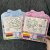 Pintura a la Acuarela Sanrio My Melody y Cinnamoroll Set de Colorear DIY de 6 Colores con Tarjeta de Succión Set de Papelería Premio para Estudiantes