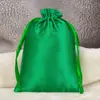 Bolsa de Cetim Imitação de Seda Bolsa com Cordão Presente Joias Peruca Bolsa de Armazenamento à Prova de Poeira Em estoque Atacado