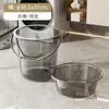 Balde d'água transparente, bacia, concha d'água, conjunto de balde e bacia de plástico, conjunto de três peças para banho de estudante de dormitório, uso doméstico, luxo leve