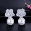 Xp17 Cross-Border Aliexpress Wish Brincos Populares Europeus e Americanos Mais Vendidos Brincos de Zircônia Azul Safira em Formato de Gota para Mulheres