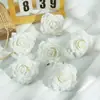 R Cabezas de Flor de Rosa Artificial con Borde Rizado para Sombreros, Cabezas de Flor Falsas, Pinzas para el Cabello de Rosa, Cabezas de Flor de Seda, Pared Pequeña de Flores de Rosa