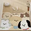 Alfombra de entrada de seda con diseño de cachorro lindo de dibujos animados, entrada, entrada, entrada, corte, resistente a las manchas, fácil de cuidar, antideslizante, alfombrilla para pies, alfombra para el hogar