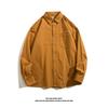 Camisa de manga larga de otoño para hombre y mujer, estilo japonés sencillo, estilo fresco, marca de moda, chaqueta holgada que combina con todo.