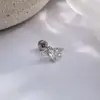 Aretes de aleación de titanio y zirconia médicos para mujer, tachuelas para cartílago, cuidado de perforaciones de oreja, tachuelas cocleares, aretes de espiral, accesorios para orejas de acero de titanio no extraíbles