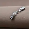 Prata de Lei S925 Botão Mantra de Seis Caracteres Fivela S Fivela de Pulseira de Mão Fivela de Fecho Lagosta Acessórios para Pulseiras Acessórios DIY Atacado