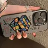 Cubo de Rubik Pintado para Apple 14/15Pro Personalidad iPhone14/13/12 Funda para Teléfono Móvil Nuevo 16 Duro XR