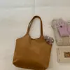 Bolso de Tote Grande de Doble Cara Retro Coreano para Mujer en Otoño e Invierno Nuevo Estilo Perezoso para Viajar Bolso de Hombro Portátil
