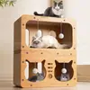 Placa de Arranhar, Resistente ao Desgaste e que Não Solta Fiapos, Sofá Tudo-em-Um, Adequado para Todas as Estações, Casa de Gato Vertical de Papelão Ondulado, Arranhador de Gato, Brinquedo Villa para Gato