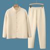 Traje de casa de manga larga para mediana edad y ancianos chal a prueba de frío chaleco para columna cervical ropa de dormir chaleco con hombrera otoño e invierno cálido