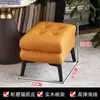 Taburete de Cuero Genuino para Sala de Estar, Taburete para Sofá, Taburete Bajo Creativo de Lujo Ligero, Taburete para Cambiar Zapatos, Taburete de Mesa de Café de Madera Maciza para el Hogar, Taburete Reposapiés