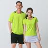 Traje de bádminton de manga corta de secado rápido verano para hombre y mujer absorbente de sudor camiseta deportiva traje de entrenamiento imprimible traje de entrenamiento al por mayor